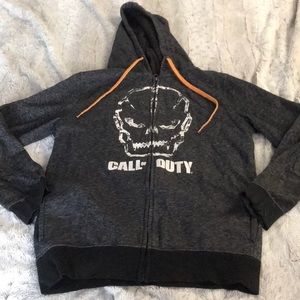 Call of Duty zip front hooded sweatshirt S 12/14